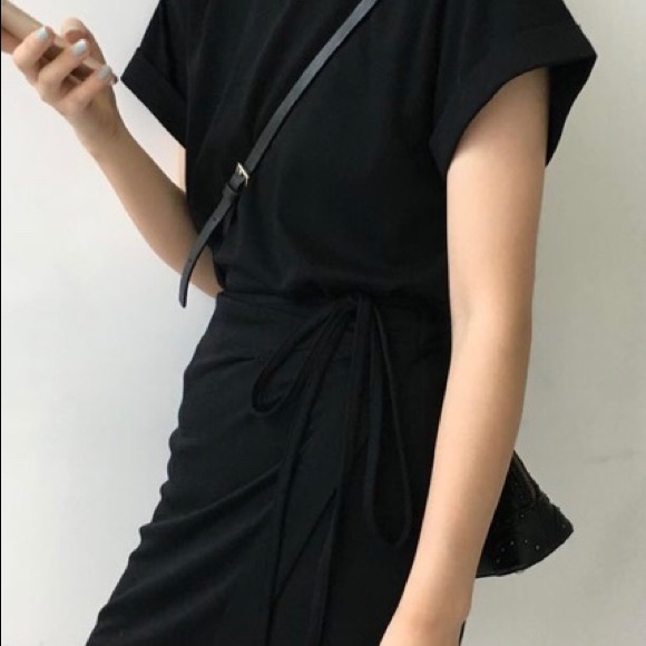 Tie sash tee shirt dress - Picture 2 of 6